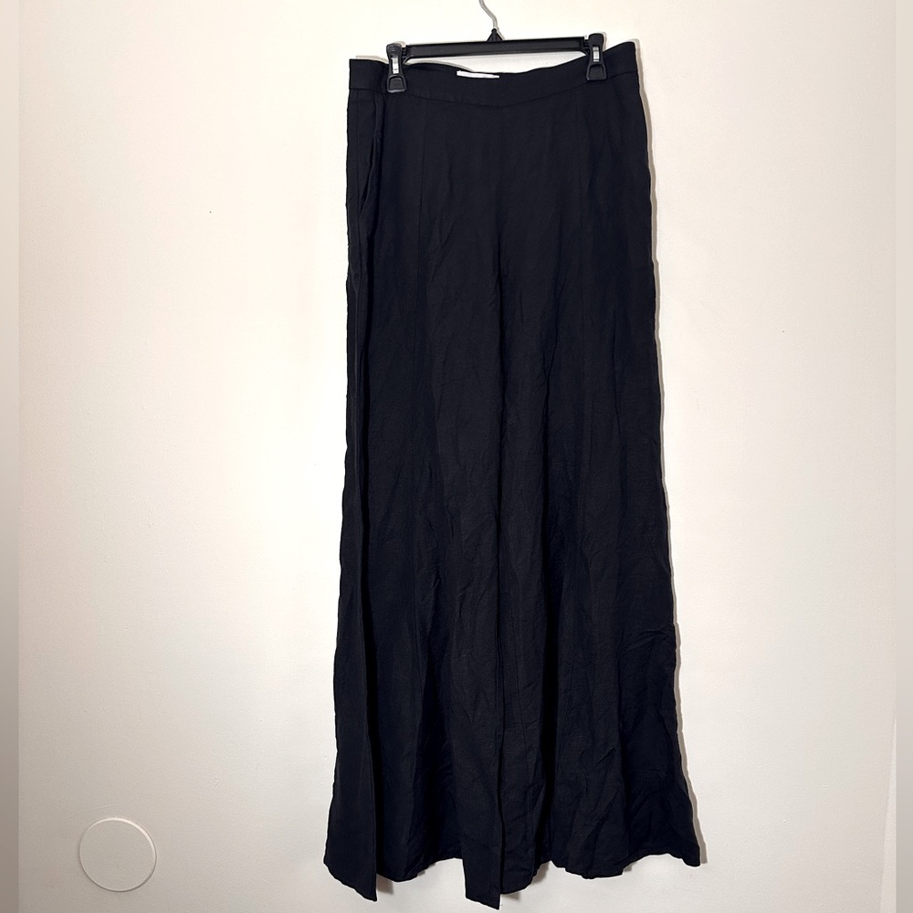 Anthropologie Palazzo Linen pants black size 10 Tall NWT - Picture 3 of 14